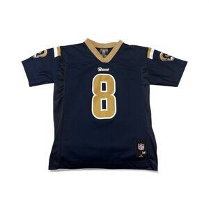 NFL Jersey St. Louis Rams #8 Sam Bradford Blue Gold Youth Size M 10-12 LA Rams